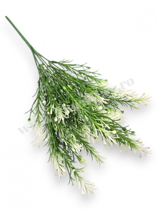 Buchet verdeata artificiala 5 fire 38 cm pentru aranjamente florale, nunti si evenimente [3]