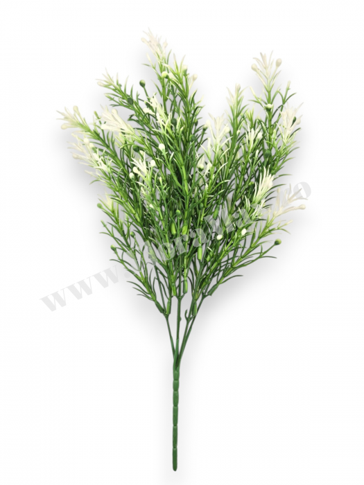 Buchet verdeata artificiala 5 fire 38 cm pentru aranjamente florale, nunti si evenimente [2]