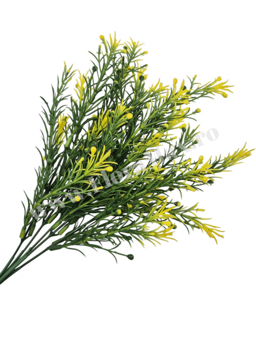 Buchet verdeata artificiala 5 fire 38 cm pentru aranjamente florale, nunti si evenimente [1]