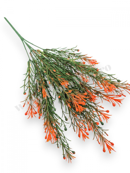 Buchet verdeata artificiala 5 fire 38 cm pentru aranjamente florale, nunti si evenimente [3]