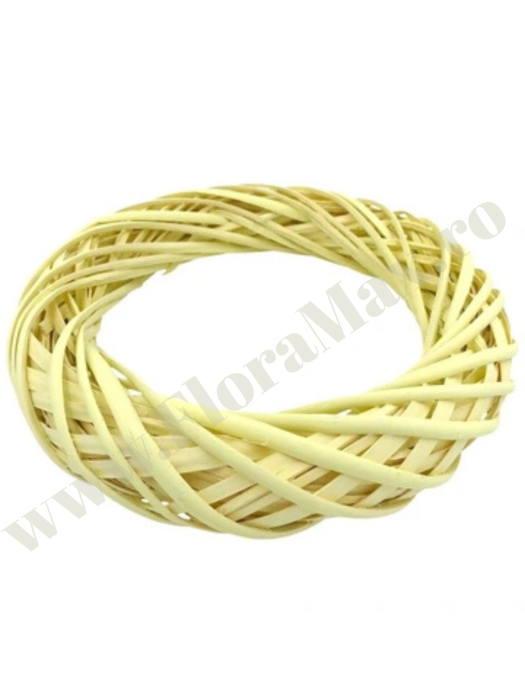 Coronita decorativa din ratan GALBEN pentru Craciun, Paste si aranjamente florale [3]