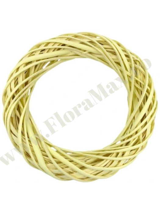 Coronita decorativa din ratan GALBEN pentru Craciun, Paste si aranjamente florale [3]