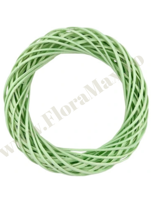 Coronita decorativa din ratan VERDE pentru Craciun, Paste si aranjamente florale [3]