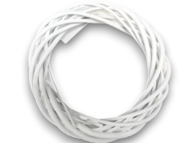 Coronita decorativa din rattan alb pentru Craciun, Paste si aranjamente florale [1]