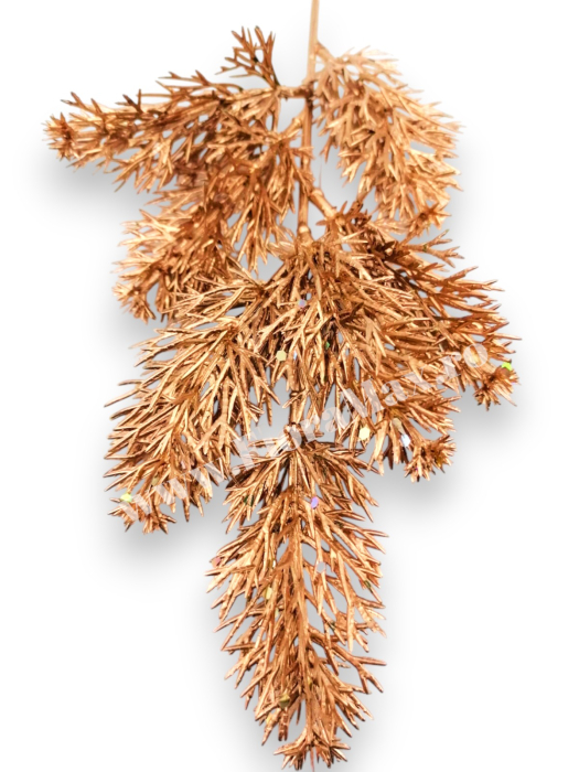 Creanga brad artificial Roz Gold pentru aranjamente Craciun 46 cm [3]