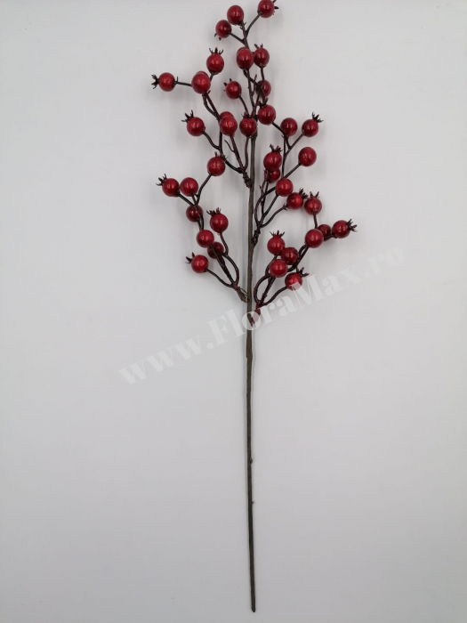 Creanga Craciun  cu macese rosii pentru decoratiuni aranjamente 50 cm [2]