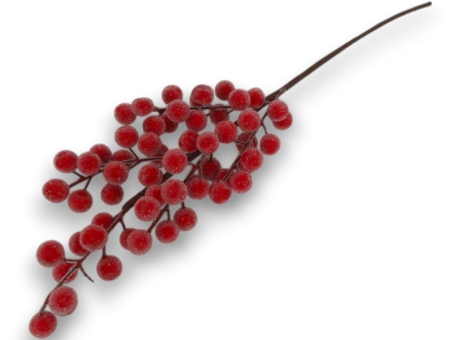 Creanga decorativa Craciun cu bilute rosii inghetate 53 cm [1]