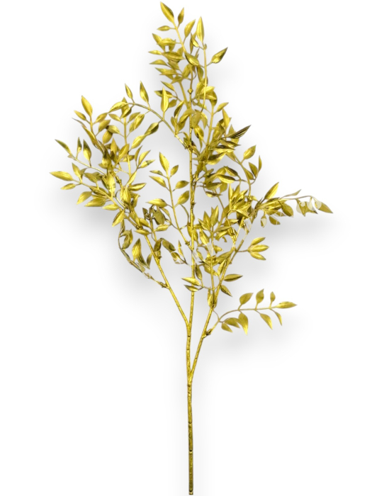 Creanga ruscus artificial auriu pentru aranjamente 75 cm [2]