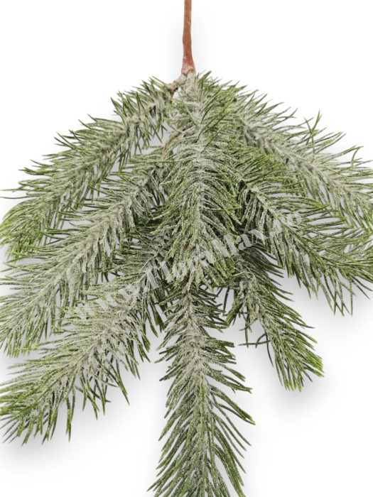 Crenguta brad artificial ninsa cu sclipici pentru aranjamente Craciun 40 cm [3]