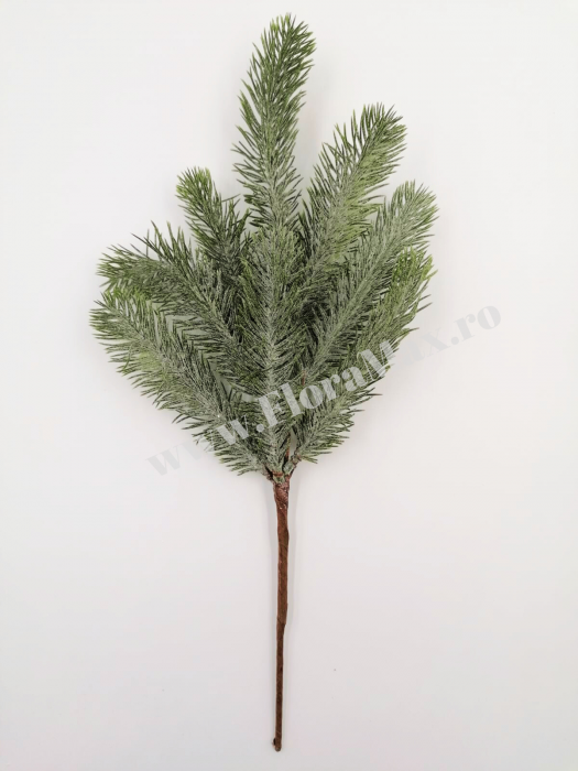 Crenguta brad artificial ninsa cu sclipici pentru aranjamente Craciun 40 cm [2]