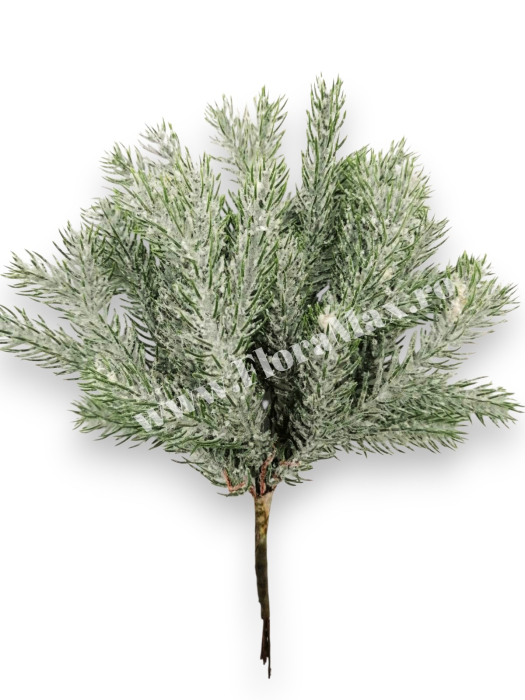 Crenguta brad artificial ninsa pentru aranjamente Craciun 23 cm [2]