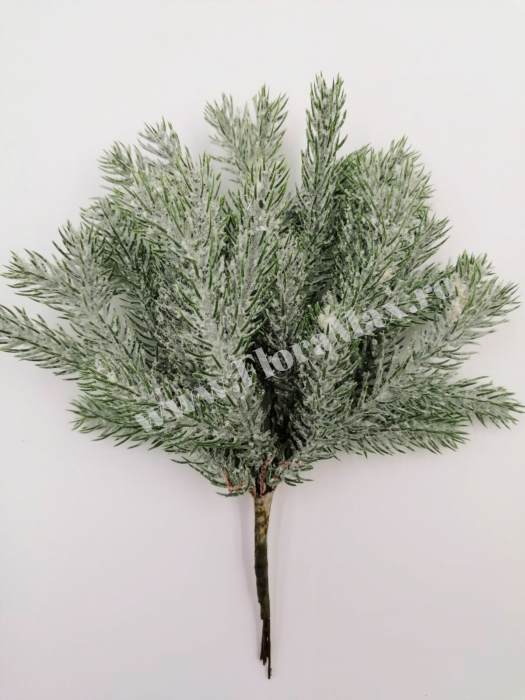 Crenguta brad artificial ninsa pentru aranjamente Craciun 23 cm [2]