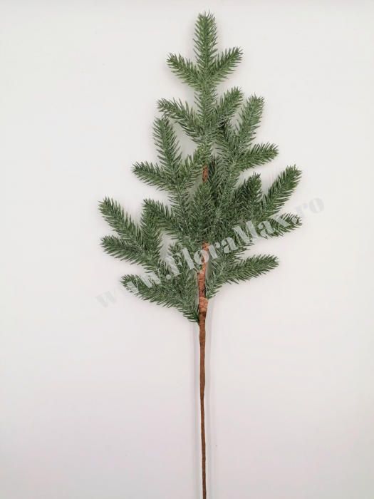 Crenguta brad artificial ninsa pentru aranjamente Craciun 68 cm [2]
