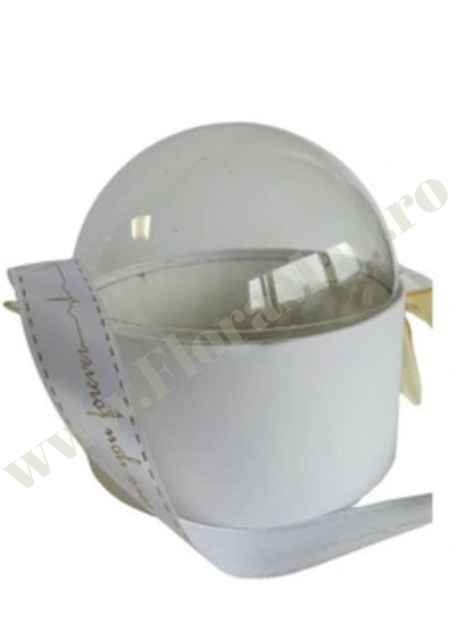 Cutie cupola rotunda cu dom transparent 14x14 cm [2]