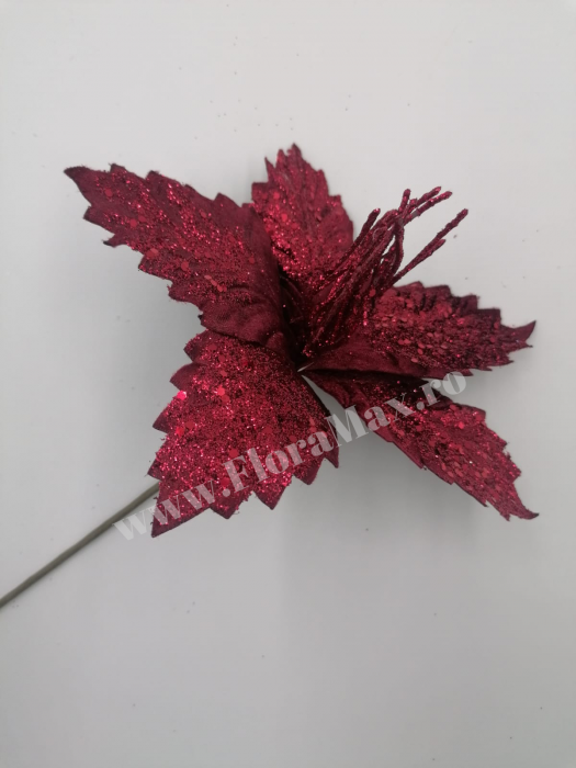 Floare Craciun craciunita bordeaux 20 cm [1]