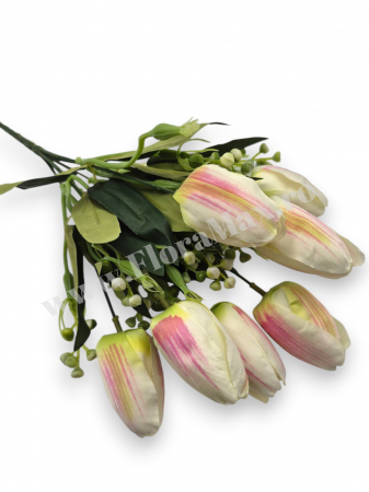 Buchet 7 Lalele Artificiale Textil – flori decorative premium [2]