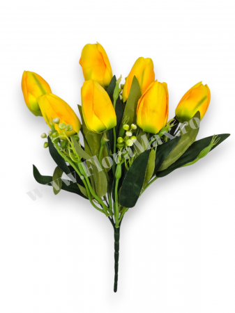 Buchet 7 Lalele Artificiale Textil – flori decorative premium [1]