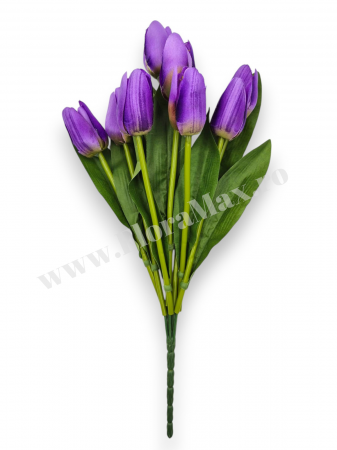 Buchet 9 Lalele Artificiale Textil – flori decorative premium [1]