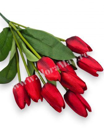 Buchet 9 Lalele Artificiale Textil – flori decorative premium [1]