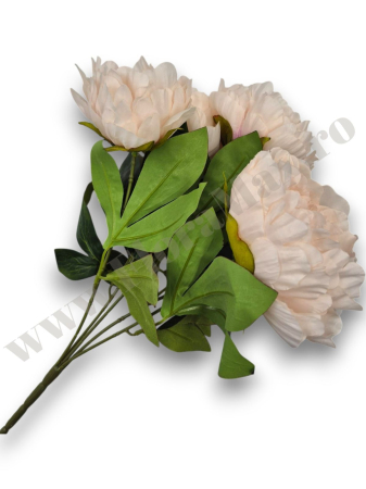 Buchete Mari - buchet-mare-bujori-artificiali-roz-somon-43-cm-decor-evenimente-nunta
