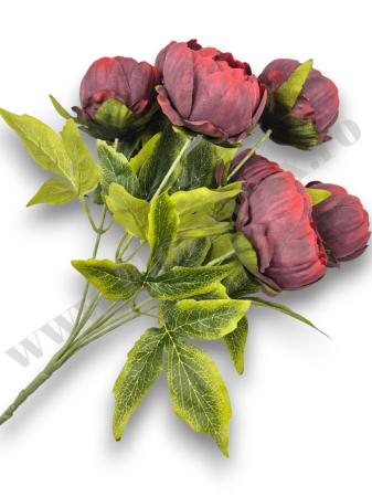 Buchete Mari - buchet-mare-bujori-artificiali-7-fire-47-cm-decor-nunta-evenimente