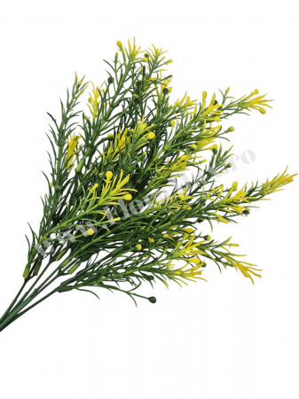 Verdeata - Buchet verdeata artificiala 5 fire 38 cm pentru aranjamente florale, nunti si evenimente