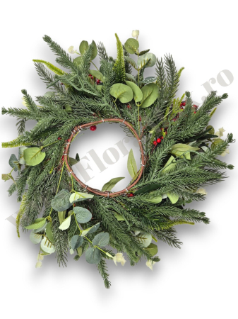 coronita-craciun-brad-eucalipt-bilute-rosii-42cm-premium [2]