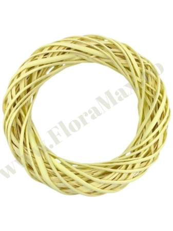 Coronite - Coronita decorativa din ratan GALBEN pentru Craciun, Paste si aranjamente florale