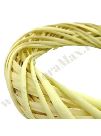 Coronita decorativa din ratan GALBEN pentru Craciun, Paste si aranjamente florale [1]