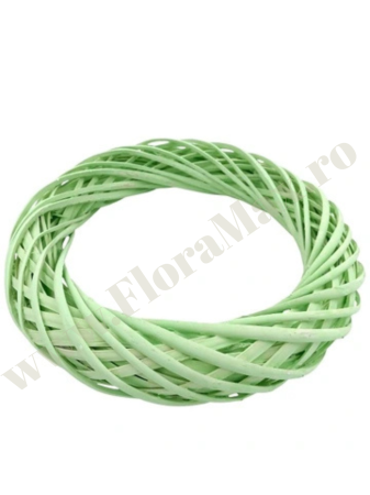 Coronite - Coronita decorativa din ratan VERDE pentru Craciun, Paste si aranjamente florale