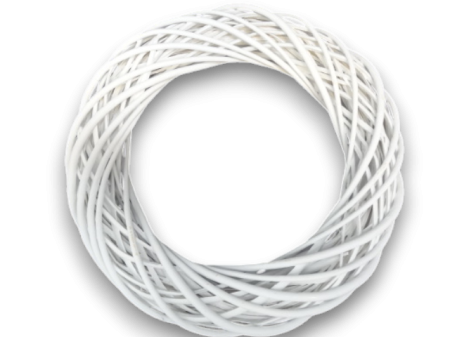 Coronite - Coronita decorativa din rattan alb pentru Craciun, Paste si aranjamente florale