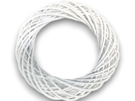 Coronite - Coronita decorativa din rattan alb pentru Craciun, Paste si aranjamente florale