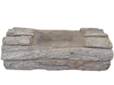 Produse - Cos din lemn pentru aranjamente florale – decor rustic