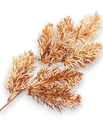Creanga brad artificial Roz Gold pentru aranjamente Craciun 46 cm