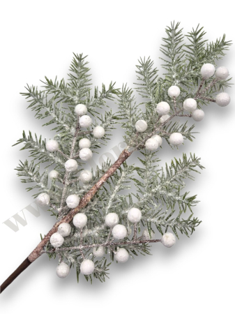 CRACIUN 2026 - creanga-brad-nins-bilute-albe-53cm-floramax
