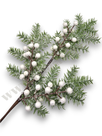 CRACIUN 2026 - creanga-brad-nins-bilute-albe-53cm-floramax