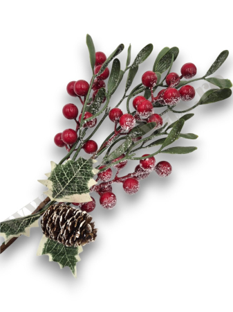 CRACIUN 2026 - creanga-decorativa-craciun-bile-rosii-vasc-con-42cm-floramax