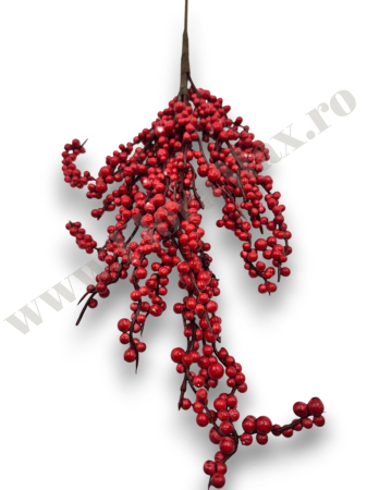 CRACIUN 2026 - creanga-decorativa-ilex-rosu-60cm-floramax
