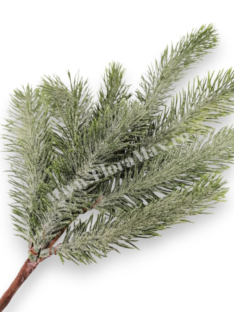 Produse - Crenguta brad artificial ninsa cu sclipici pentru aranjamente Craciun 40 cm