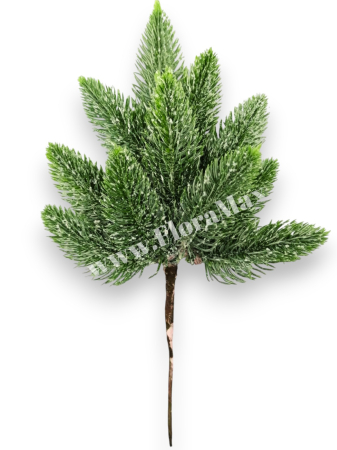 Crenguta brad artificial ninsa pentru aranjamente Craciun 26 cm [1]