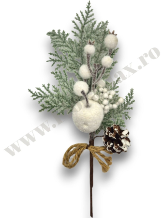 CRACIUN 2026 - crenguta-brad-nins-mere-albe-29cm-floramax