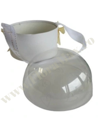 Cutie cupola rotunda cu dom transparent 14x14 cm [2]