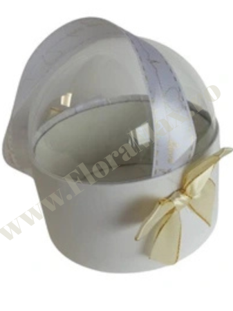 Cutii pentru flori - Cutie cupola rotunda cu dom transparent 14x14 cm
