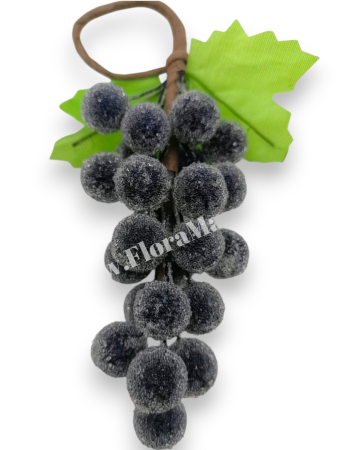 Merisoare inghetate gliterate mov 16 cm – decoratiuni artificiale Craciun [2]