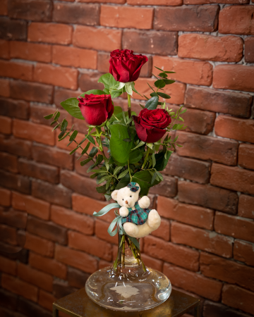 Buchete de flori - 3 Trandafiri Valentine's Day
