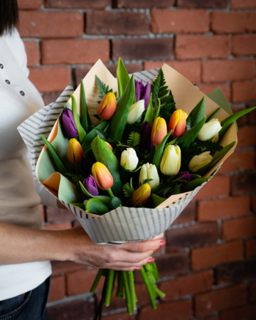 Buchet 21 Lalele Multicolore