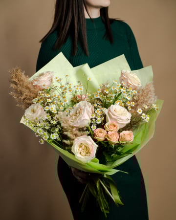 Buchet Trandafiri si Muşețel