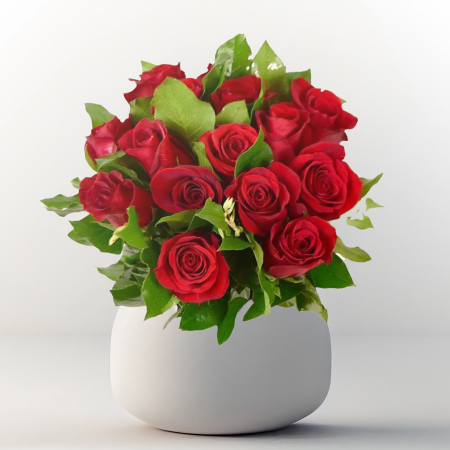 Aniversare de cuplu - Buchet 15 trandafiri rosii