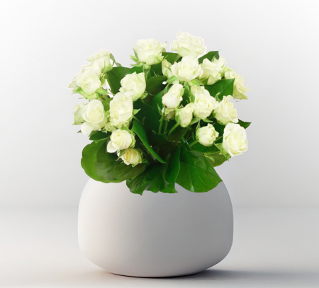 Zi de naștere - Buchet cu 7 minirosa albi