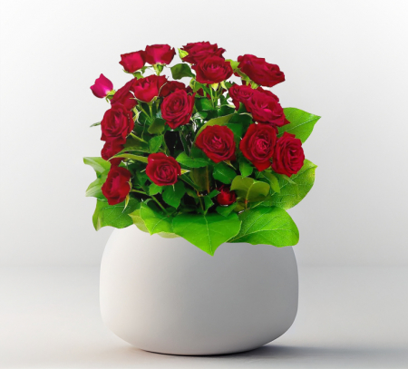 Aniversare de cuplu - Buchet cu 7 minirosa rosii